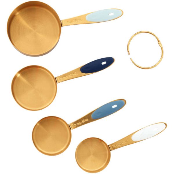 wilton Gold & Navy Measuring Cups 4pc