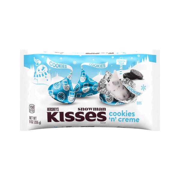 Hershey's Kisses Cookies N Creme Snowman Foils