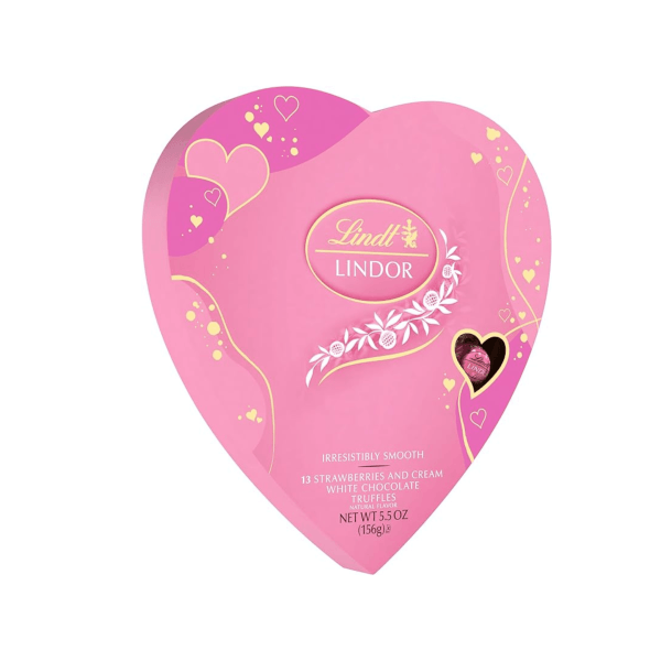 Valentine Lindor Strawberries & Cream Heart