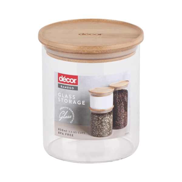 Decor Bamboo Canister Glass 850ml