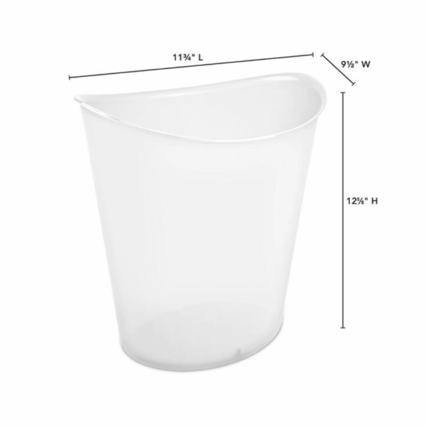 STLT 3 GAL OVAL WASTBSKT CLEAR 1031