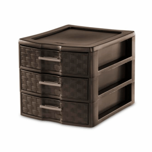 STLT MED WEAVE 3 DRAWER