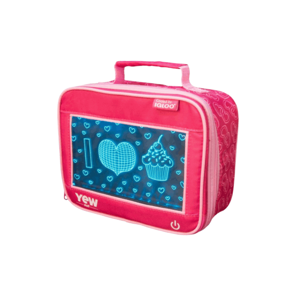 YEW Lunch Box Pop Lights Girls Cupcake Hearts