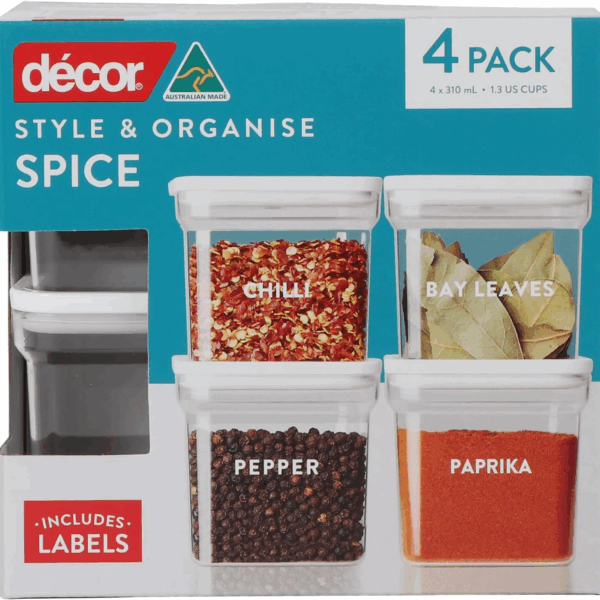 Decor Pantry Style & Organise Spice 300ML 4PK