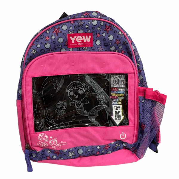 YEW PRESCHOOL BACKPACK POP LIGHTS PURPINK MM